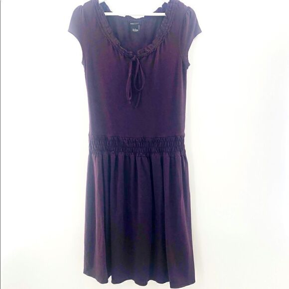 BCBGMaxAzria plum purple knit midi dress - Picture 1 of 7